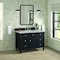 James Martin Vanities 48'' Single Vanity, Black Onyx w/ 3 CM Eternal Jasmine Pearl Quartz Top 424-V48-BKO-3EJP - alternate 3